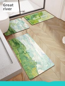 Water Absorption Slip Resistance Bathroom Door Mat