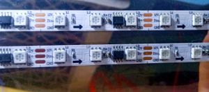 Lampu Strobo kaca 2 baris non running text