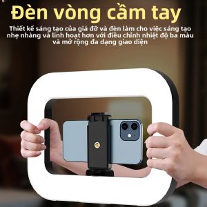 Đèn Lồng Thỏ Sạc Lại Được Hai Màu 3200K-5600K Dùng Cho Chụp Ảnh Thực Phẩm Quay Video Đèn Chiếu Sáng Ngoài Trời Phát Trực Tiếp Chụp Ảnh Selfie