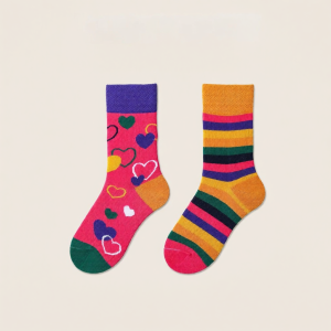 Cute Cartoon Pattern Parent-Child Mid-Calf Socks