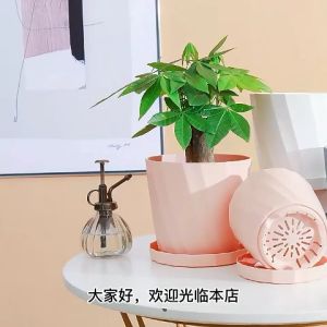 Nordic Plastic Flower Pot With Saucer Tray Size Extra Large (XL) Pasu Bunga Plastik Gaya Nordik Dengan Piring Pasu Saiz Xtra Besar