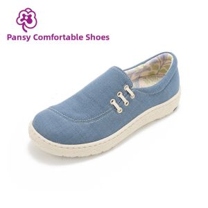 Pansy Womens Slip-On Casual Shoes Lightweight Comfortable Versatile Spring New Style Fashionable Low-Top Flat Heel Rubber Sole