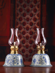 DAIYUTANG | Windproof Ceramic Butter Lamp Lotus Lamp