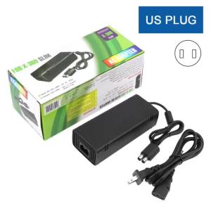 AC Adapter Power Supply With Charging Cable For XBOX 360 Slim Host 100-240V Universal Charger Adaptor