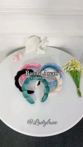 LadyLuxe - Bando Fluffy Empuk Tebal Jumbo Bandana Awan Bulat Korea Aksesoris Rambut Wanita BN015