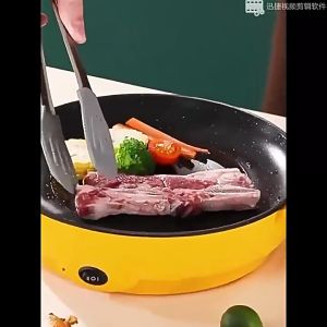 <🎁 ของขวัญปีใหม่ > กระทะไฟฟ้าจิ๋ว กระทะไฟฟ้ามินิอเนกประสงค์เคลือบเทปล่อน ทอด ย่าง ผัด สเต๊ก แพนเค้ก