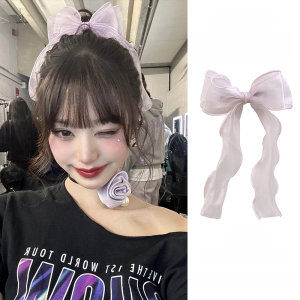 Ballet Style Butterfly Knot Hair Clip Womens Mesh Hair Accessories Hairband Hairpin Hair Accessories Fresh out Fashion Jewelry