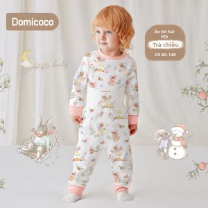 Domicoco | Bộ Quần Áo Lót Thấm Hút Nhiệt Cao Cổ Bảo Vệ Bụng Từ Cotton Sạch