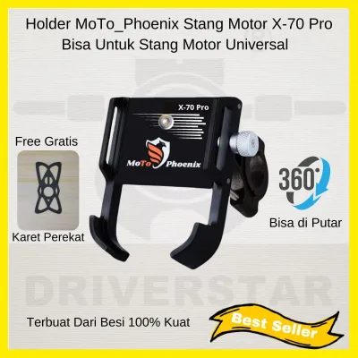 ( FULLSET ) Holder Stang MoTo Phoenix X-70 Pro + Bracket Dudukan Holder Motor