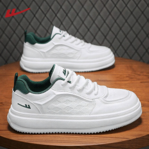 Warrior | New Leather Casual Plimsolls Elevating White Shoes Trendy All-match