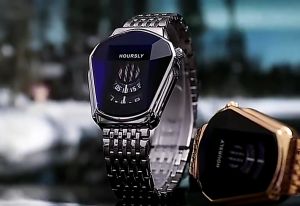 Luxury HOURSLY Brand Trend Cool Mens Wrist Watch Stainless Steel Technology Fashion Quartz Watch For Men - Sinhari Store