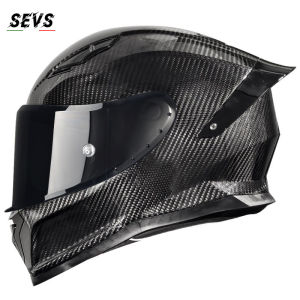 BONINGYU | Carbon Fiber Full Face Helmet with Bluetooth Light