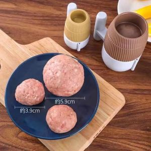 2pcs/set DIY Meat Stuffed Sandwich Meatball Shaper Meat Tools Meatball Maker Kitchen Fish Ball Rice Ball Making Mold Non-Stick
