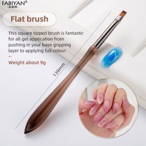 7/11mm French Stripe Nail Art Liner Brush Acrylic Carving Gradient UV Gel Extension Drawing Painting Nail Brush Manicure Tools