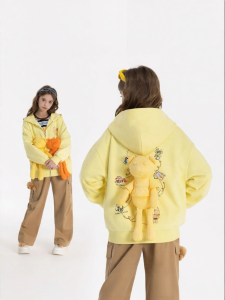 Cute 3D Bear Childrens Hooded Long Sleeve Sweater