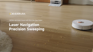 Deerma Robot Vacuum Cleaner X80 | Pengeringan dengan Udara |Panas 85℃ | Sapu Vacum Pel Vakum Mop |15000Pa|1 Year Local Warranty | mi home app