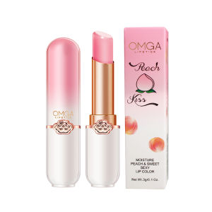 Omga Peach Light Pink Lipstick Cute Girl Student Natural Toot Lip Moisturizing Color Changing Lip Balm Cheap