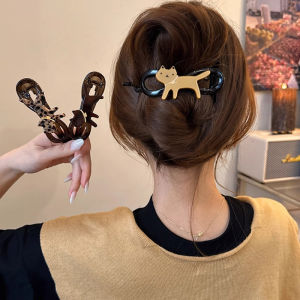 Cute Cat Hair Clip Back of the Head Hair Claw Large Size Hairpin for Bun Hairstyles Twist Barrette Headdress