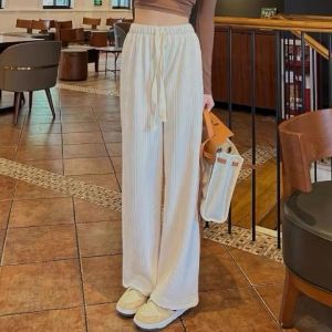 QUẦN ỐNG RỘNG NỈ NHUNG TĂM  QUẦN ỐNG RỘNG KÈM DÂY RÚT TIỆN LỢI HACK DÁNG .