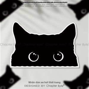 chapter byte | Cartoon Fun Black Cat Sticker