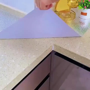 10M Aluminium Foil Kitchen Stickers Self Adhesive Cube Design Waterproof & Oilproof  & Mildewproof Heat Resistance