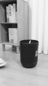 12L Wave Tree Trash Can Press Open Recycling Bins Round Trash Cans with Lid for House Living