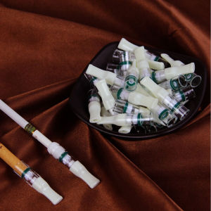 Disposable Healthier White Mens Classic Portable Cigarette Holder Dual Micro-Pore Filter Beads Thin Thick Dual Use