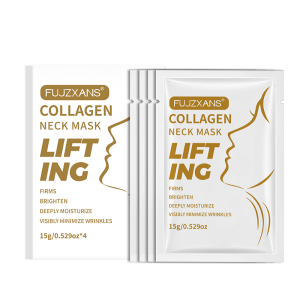 Overnight Collagen Neck Mask Anti Wrinkle 4Pcs/Box Moisturizing Lift Firming Neck Mask Hyaluronic Acid for All Skin Types