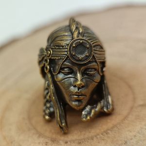 Tribe Female Warrior Brass Knife EDC Bead DIY Paracord Woven Bracelets Lanyard Pendants Accessories Outdoor Tool Hangings Charms