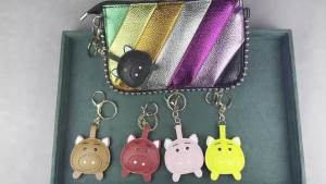 Adorable Leather Pig Keychain-5 Cute Colors Charming Mini Figure for Daily Joy-PU Leather-Perfect For Backpack/Purse