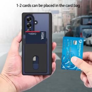 szhaiyu | Shockproof Magnetic Hinge Protection Card Bag Phone Case for Samsung Galaxy Z Fold 8 Ultra 2in1 Screen Protector Business Cover