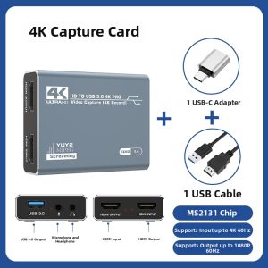 High Definition 4K/60Hz Video Capture Card HDMI To USB Converter For Live Broadcasting Camera Mobile Phone Ps5 Game Collector