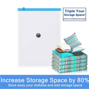 24 Pack Travel Vacuum Storage Bags Hand Roll UP Compression Bags For Clothes amping Essentials Luggage Packing Organizer