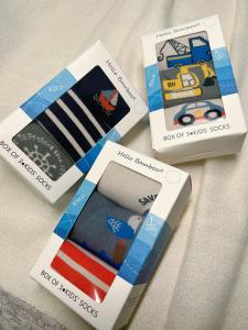 Naval Gift Box Soft Absorbent Breathable Anti-Pilling Bamboo Fiber No-Show Socks for Big Medium Small Children