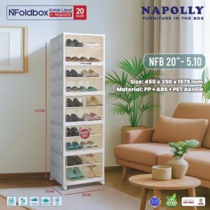 NAPOLLY RAK SERBA GUNA / NAPOLLY RAK SEPATU LIPAT TRANSPARAN / NAPOLLY RAK LIPAT NFB 20" 1.2 NFB 20" 3.6 NFB 20" 5.10 / NAPOLLY LEMARI PENYIMPANAN