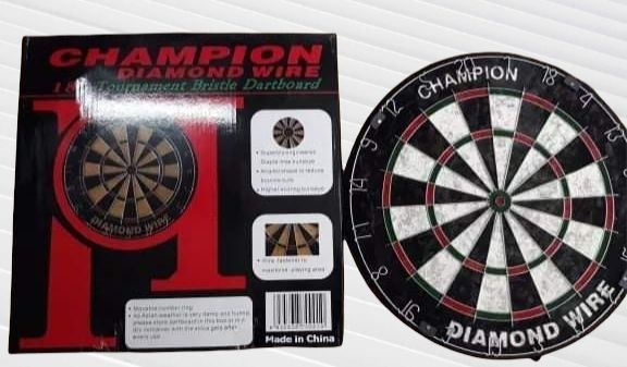 Champion Tournament Bristle Dartboard 18 Diamond Wire Lazada Ph