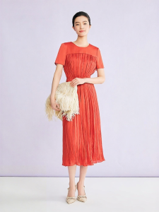 YINER | Elegant High-Elastic Gathered Waist Dress