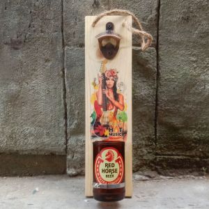 Bottle Opener with Print Wall Hanging Decor