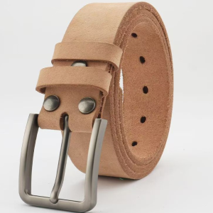 Men Top Layer Leather Casual High Quality Belt Vintage Design Pin Buckle Genuine Leather Belts For Men Original Cowhide Natural Skin Belt Without Interlayer