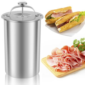 1 Pc Meat Press Cooker 304 Stainless Steel Ham Press Maker Multi-functional Round Shape Homemade Deli Meat Press Marker Machine