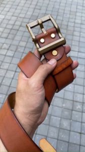 King Leather เข็มขัดหนังวัวแท้ นำเข้าจากอิตาลี Genuine Leather Belt Made in Italy IT-11