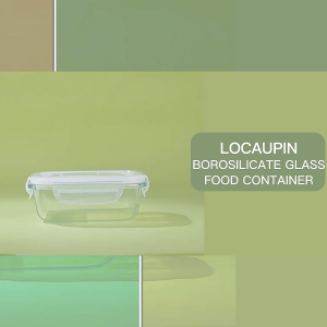 Borosilicate Glass Airtight Locking Lid Lunch Box Fresh Keeper Food Container Meal Prep