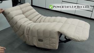 EGO Kerusi Recliner Elektrik Caterpillar Sofa Lazay Sofa Single Recliner Sofa Rocking Chair Leisure Rotatable Swing Sofa Electric USB Sofa Balcony Living Room Recliner Sofa Chair with Rocking Electric Single Sofa Caterpillar Lounge Sofa Living Room