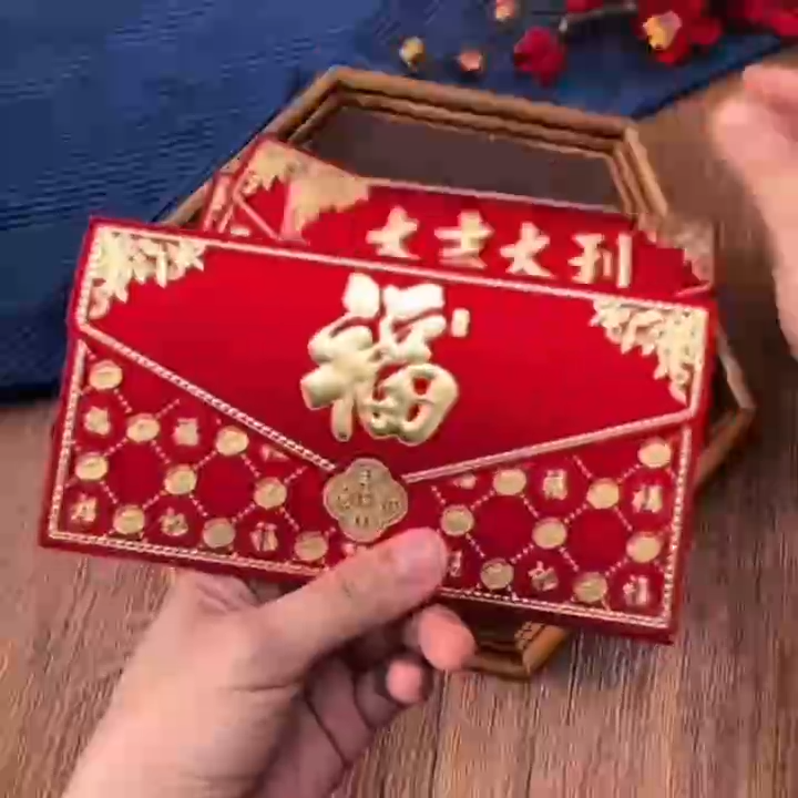 BINLU 30Pcs/BOX Thick Ampao Unique Style Chinese Ampao Money Envelope Ampaw Money Envelopes Red Envelope For Money Packet Ampao For Christmas Christening Birthday Angpao For Christmas Wedding Fengshui Lucky Charm 2026 Red Pouch