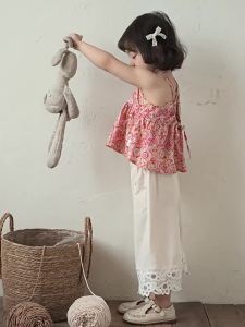 YOEHYAUL | Cotton Flower Print Loose Sleeveless Top