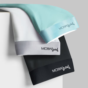 MiiOW [Store] 3Pcs Men Boxer Shorts Graphene Antibacterial Man Underwear Ice Silk Boxers Solid Breathable Boxershorts Male Panties L-5XL M1511