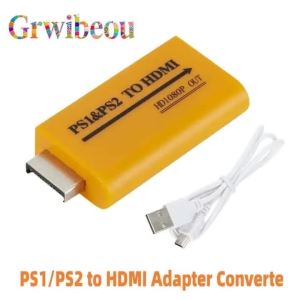 For PS1/PS2 to HDMI Adapter Converter Up to HD 1080P Output For Monitor Projector Convert Video/Audio Game Plug and Play