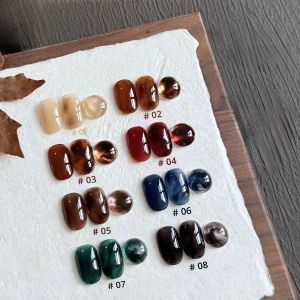 ยาทาเล็บเจลสี 10 มล. 1 ชิ้น สำหรับทำเล็บสีสันฤดูใบไม้ร่วง สีเขียว สีน้ำตาล สีแดง ใช้กับหลอดไฟยูวี/แอลอีดี อุปกรณ์ทำเล็บ