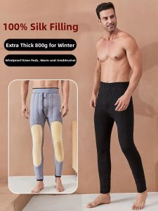 miiow | Thickened Fleece Lined Mens Cotton Pants Winter Warm Trousers For Indoor Wear Knee Padded Anti-Cold Northeast Zero Degrees