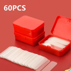 DOUBLE SIDE NANO TAPE isi 60 pcs / Isolasi 2 sisi Bolak Balik Nano Plastik Transparan Kuat / double tape Sticker Plastic Dekorasi Rumah Perekat Tahan Air 2Sisi Plastik PVC Serbaguna